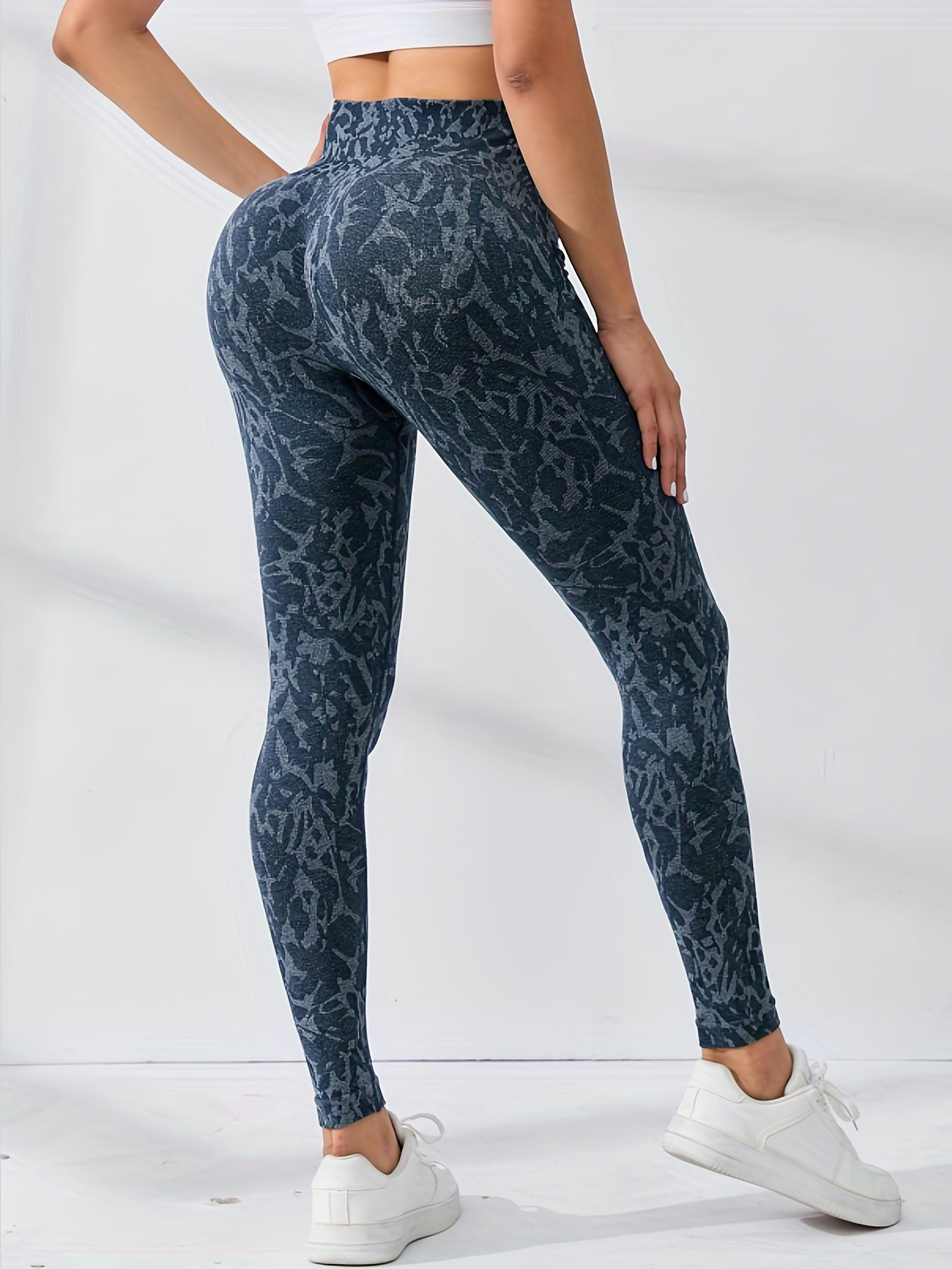 Leopard Print Yoga Leggings Stretch Workout Pants
