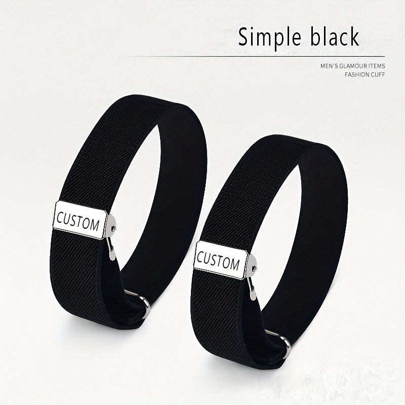 Men's Shortening Magic Cuff Retro Shirt Anti-Slip Rings