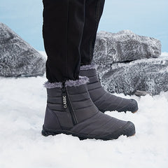 Warm Snow Boots Zipper Closure Waterproof Thermal Winter Shoes
