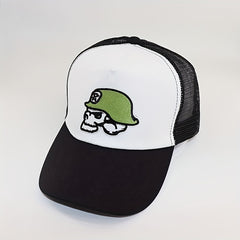 Skull Patch Baseball Cap Men Quick Drying Snapback Mesh Back Hat