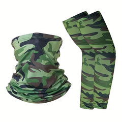 Outdoor Cycling Sunscreen Sleeve Cover and Windproof Mask Set