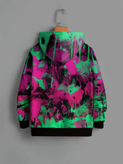 Clash Tie Dye Hoodie for Kids Unisex Pullover Casual Hooded Top