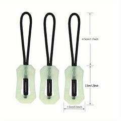 Luminous Zipper Pull Rope Glow In The Dark Anti-Lost Slider DIY Repair Kit