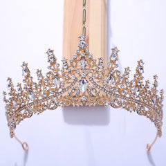 Colorful Rhinestone Crown Wedding Hair Accessories Women Bride Dress Accessories