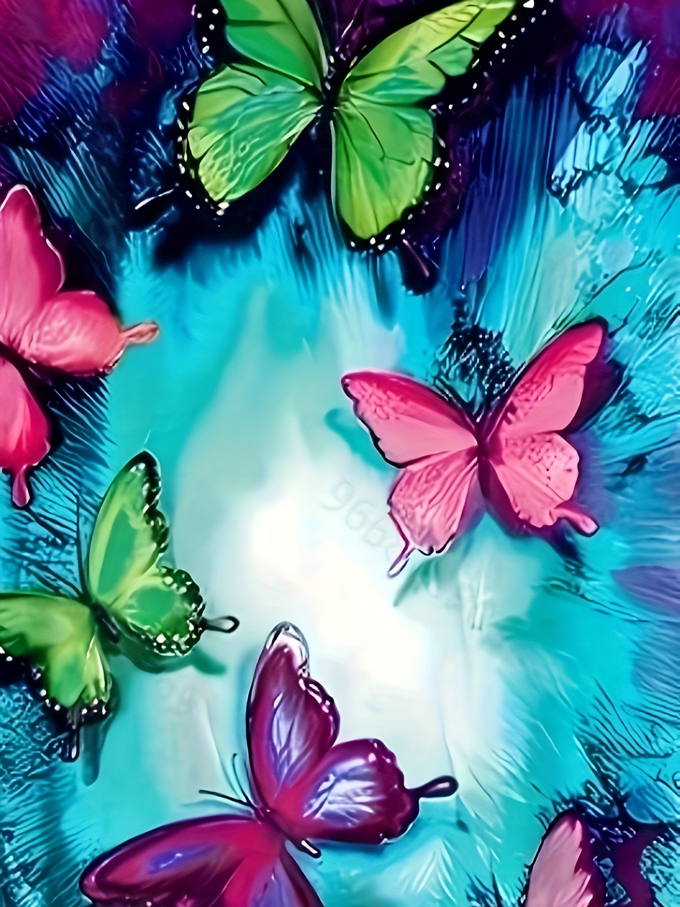 3D Butterfly Print Short Sleeve T-shirt for Boys and Girls
