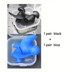 Reusable Silicone Ear Plugs for Swimming & Surfing with Storage Box