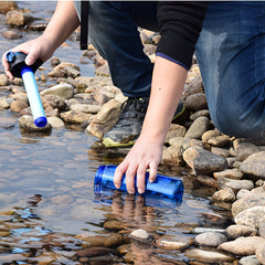 Portable Water Bottle with Purification System for Camping & Emergency