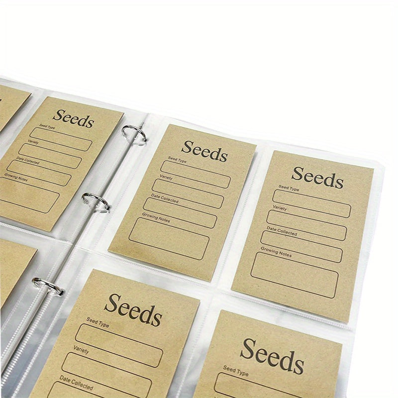 Garden Seed Organization Binder + 200 Pockets + 20 Envelopes
