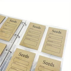 Garden Seed Organization Binder + 200 Pockets + 20 Envelopes