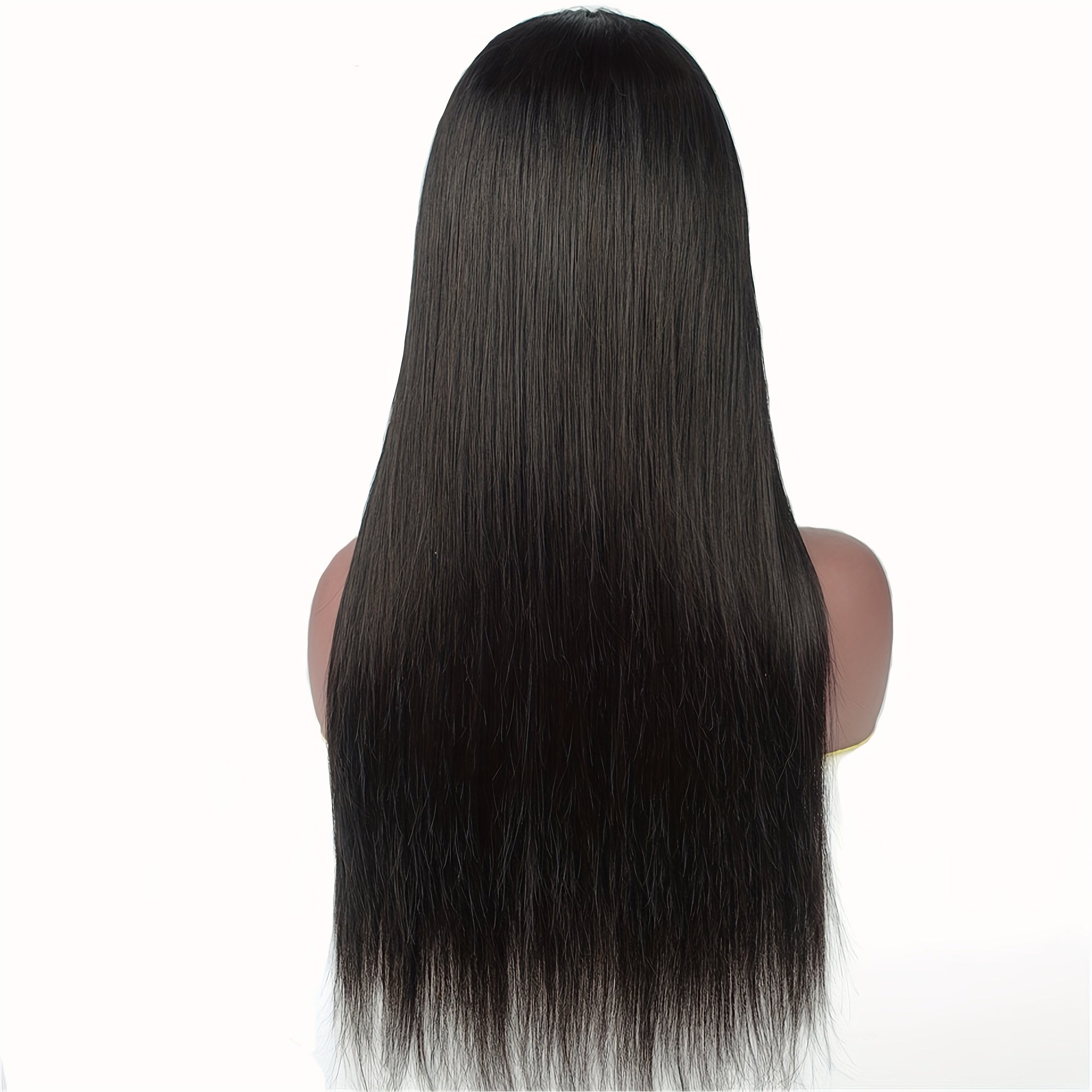 66 cm Long Middle Part Straight Hair Wig Synthetic Fiber Straight Wig for Women