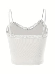 Graphic Print Crop Cami for Summer & Spring