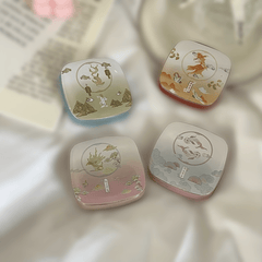 Print Lens Cases Travel Lens Box With Tweezers Remover Tool