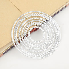 Metal Cutting Dies Round Frame Stencils DIY Scrapbooking Stamp Album Decorative