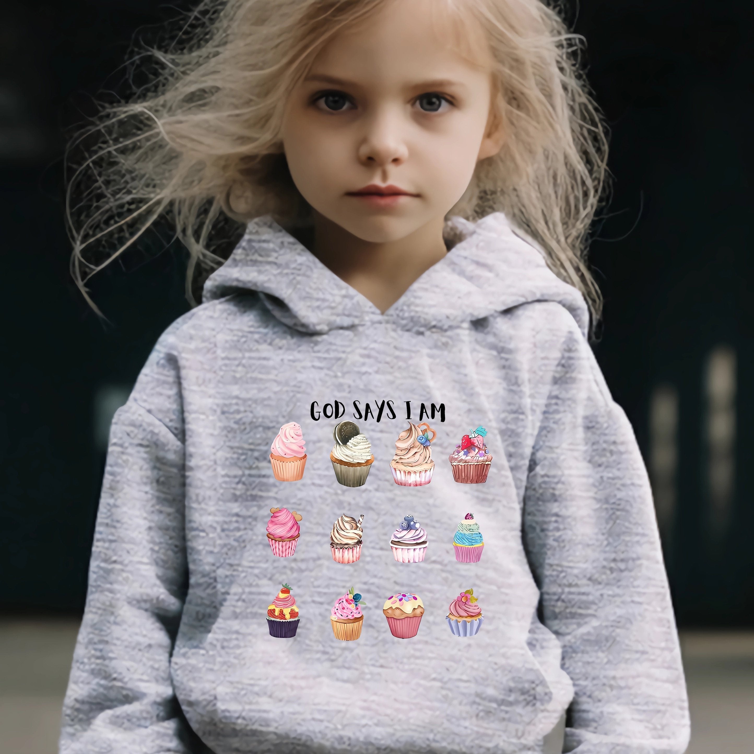 Cakes & GOD SAYS I AM Pattern 2pcs Activewear Sets For Girls