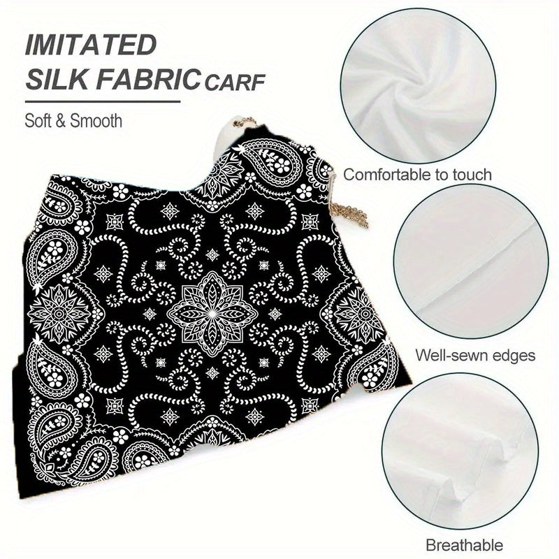 Personalized Square Scarf with Your Photo Logo Soft Polyester