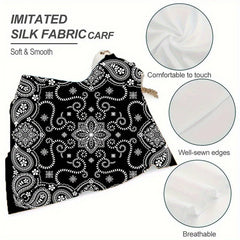 Personalized Square Scarf with Your Photo Logo Soft Polyester