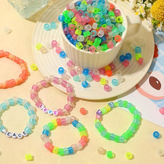 1000pcs Mixed Luminous Little Beads Hair Beads Plastic Horse Beads