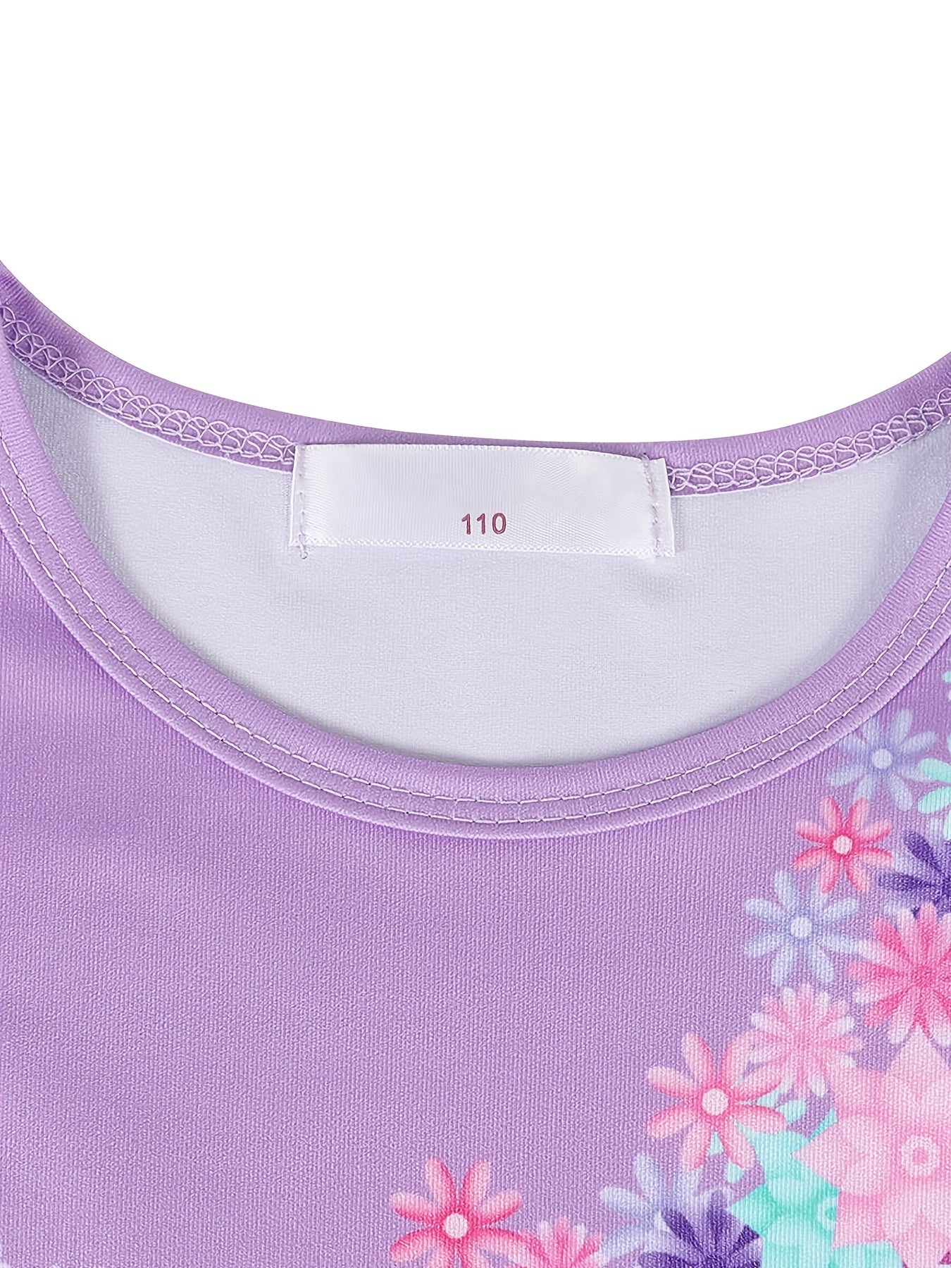 Girls Princess Dress Flowers Print Costume Dress Up Birthday Party