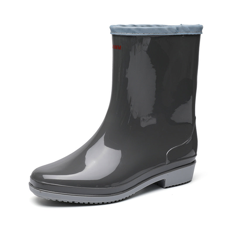 Women's Waterproof Non-Slip Rain Boots Outdoor Mid-Top Boots