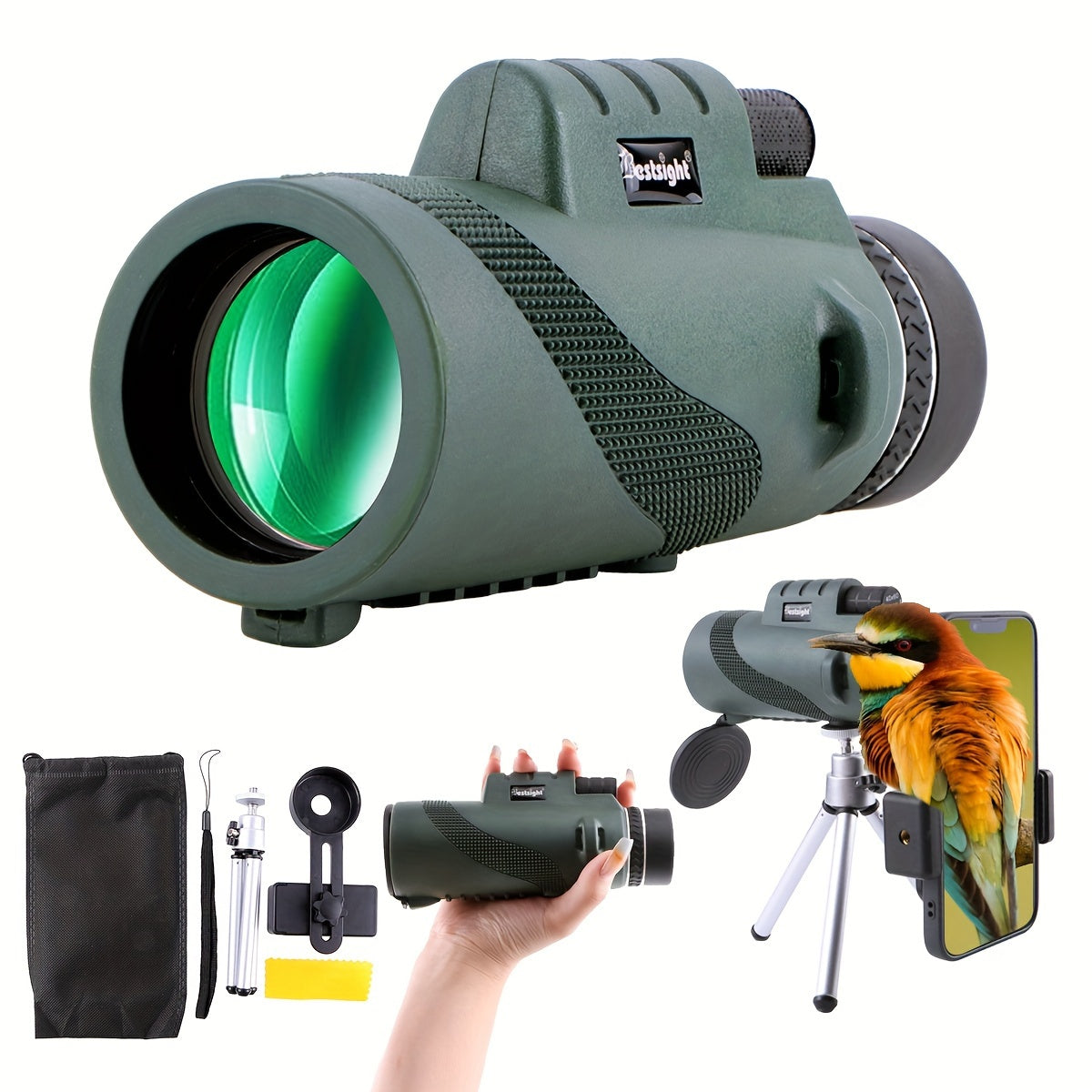 Compact HD Monocular for Adults - High Power Handheld Monoscope