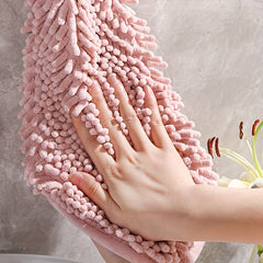 Soft Chenille Hanging Towel for Hands Quick Drying Absorbent Towel