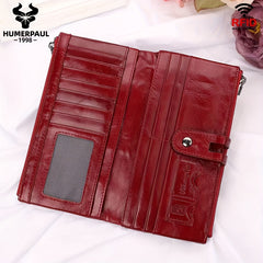 HUMPAUL RFID Blocking Leather Wallet Clutch