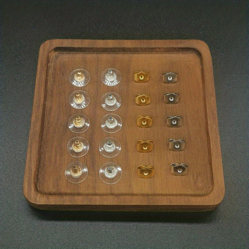 100pcs Stainless Steel Earring Back Plugs - Jewelry DIY Accessories