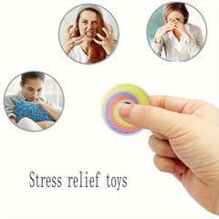 8pcs Colorful Fingertip Spinning Tops Random Colors Plastic Toy