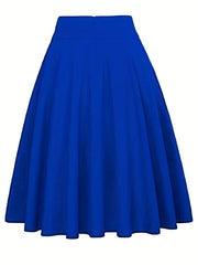 High Waist Pleated Maxi Skirt Women's Clothing