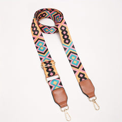 Vintage Geometric Pattern Bag Strap Wide Replaceable Strap