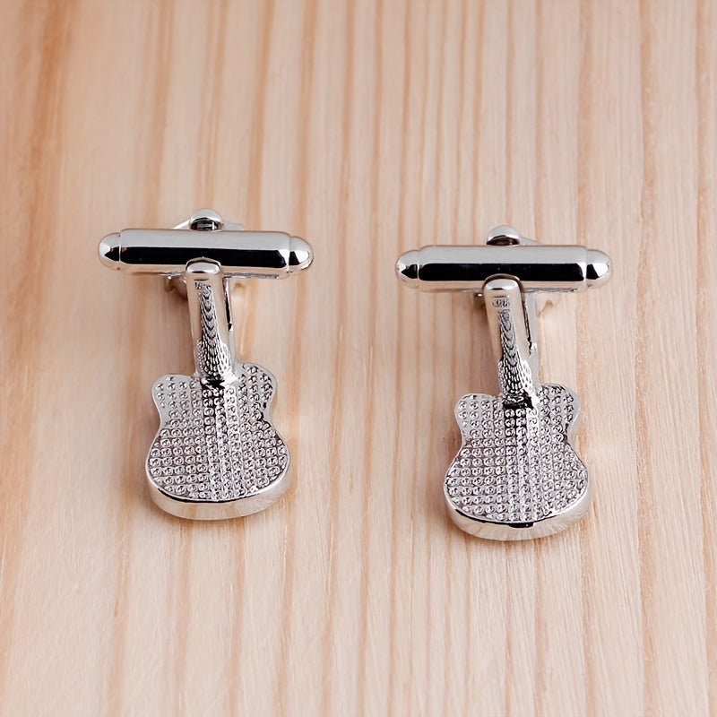 Guitar Cufflinks Violin Love Unique Shirt Accessories