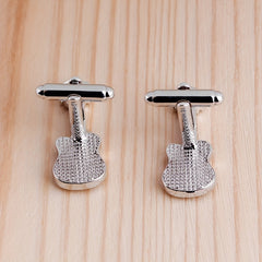 Guitar Cufflinks Violin Love Unique Shirt Accessories