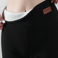 Soft Yoga Pants High Waist Fleece Liner Slim Fit Leggings