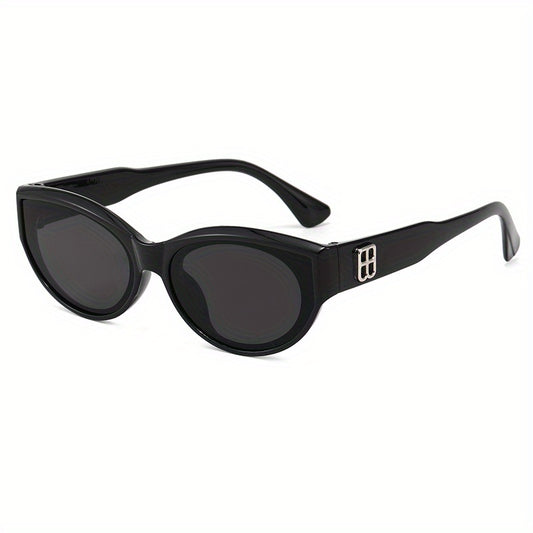Cat Eye Sunglasses Oval Frame Wrap Around Glasses UV400