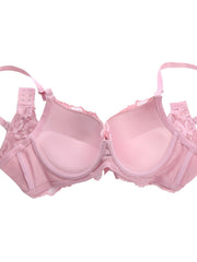 Everyday Lace Pink Bras Bow Elastane Sexy Solid Medium Stretch