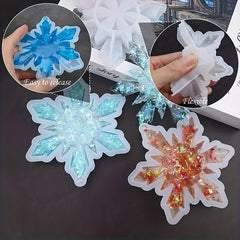 Christmas Ornaments Snowflake Pendant Silicone Mold DIY Crafts Jewelry Making