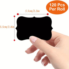 120Pcs Roll Rewritable PVC Blackboard Stickers Waterproof Labels