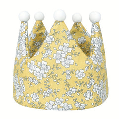 Baby Birthday Floral Crown Hat With Pom Pom Gift