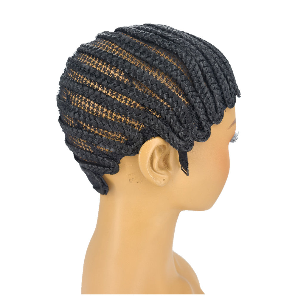Adjustable Braided Wig Cap for Women, Crochet Cornrow Cap for Synthetic Wigs