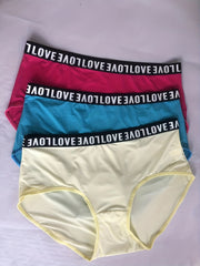 Women's Plus Size Panties Set Soft High Waisted Stretchy 3pcs Set