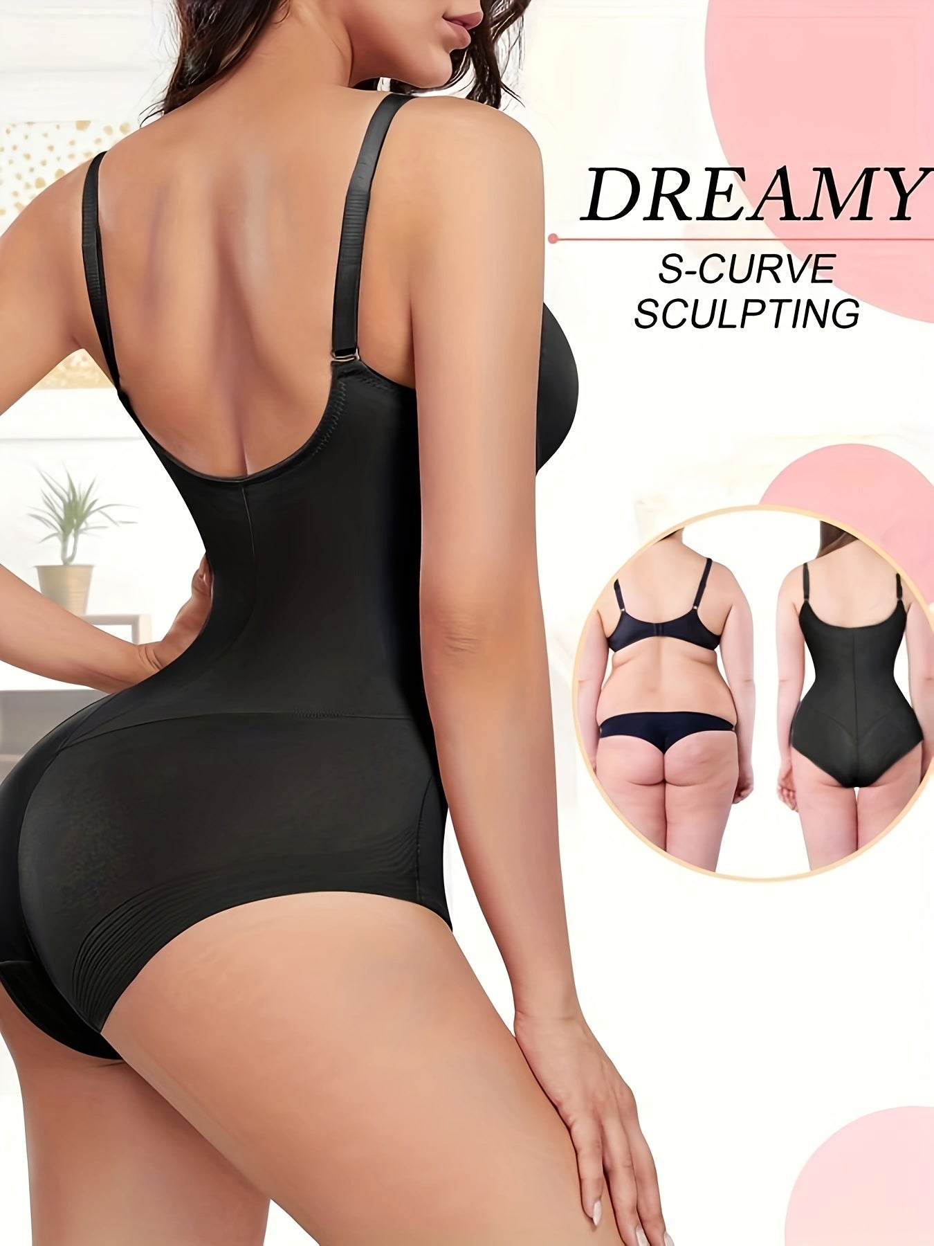 Tummy Control Bodysuit Slimming Compression Slip Body Shaper