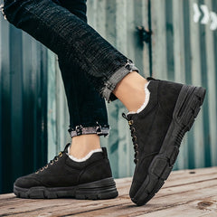 Men's Lace up Snow Boots Thermal Winter Hiking Boots
