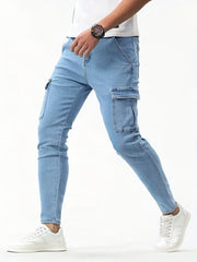 Men's Slim Fit Distressed Stretch Denim Jeans