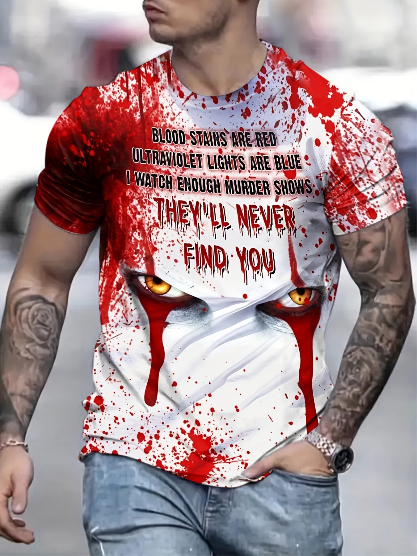 Men's Letter Print T Shirt Stay Hidden in Style with this Casual Tee