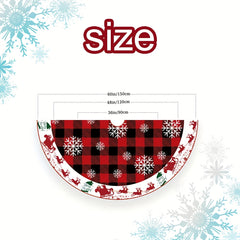 Red Tree Skirt Christmas Decorations Farmhouse Christmas Decor