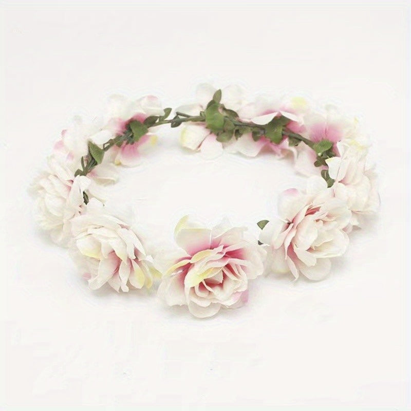 Bohemian Beach Style Flower Hair Hoop Bridal Hairband