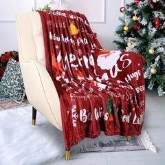 Christmas Snowflake Tree Print Throw Blanket Soft Warm Comfortable