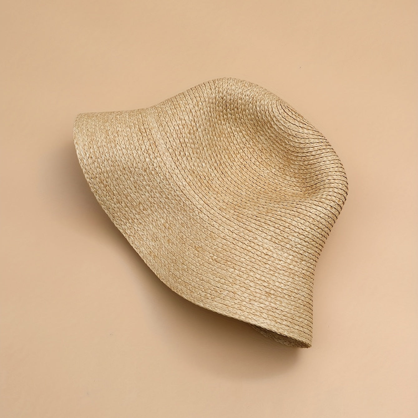 Brown Sun Hat Straw Bucket Cap Beach Hat Women