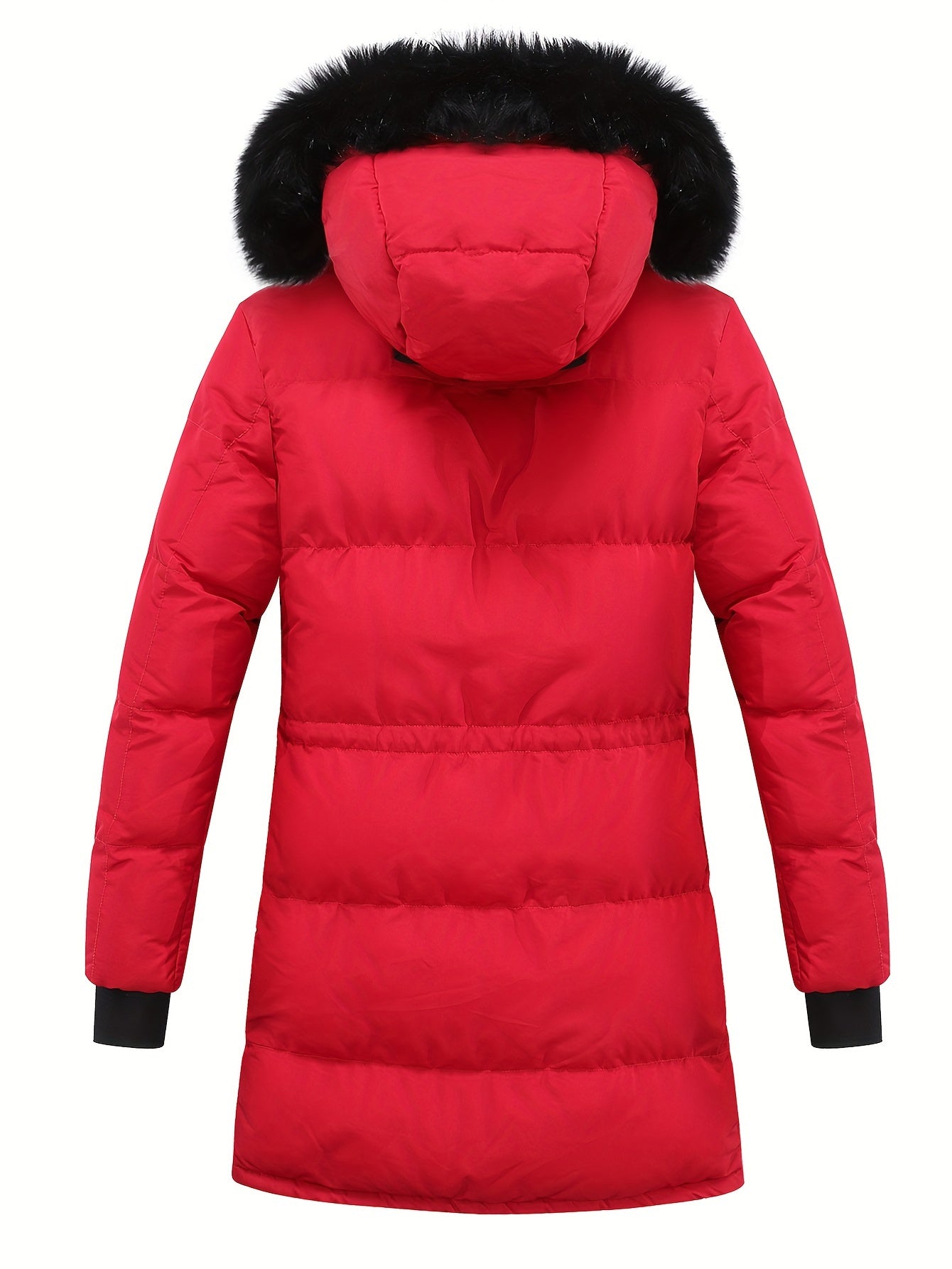 Women's Winter Down Jacket Faux Fur Collar Hooded Coat