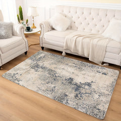 Boho Vintage Area Rug Soft Faux Sheepskin Floor Mat